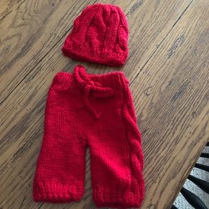 Newborn Baby Crochet Clothes Red